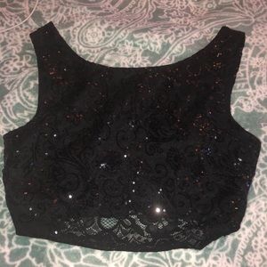sequenced black tank top